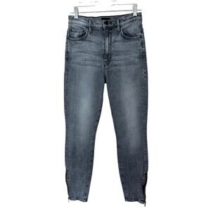 Mother Jeans The Swooner Ankle Zip Static Blue Womens Size 27 Stretch Comfort